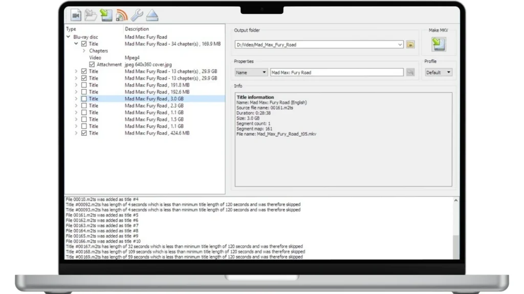 GuinpinSoft MakeMKV Скриншот 1