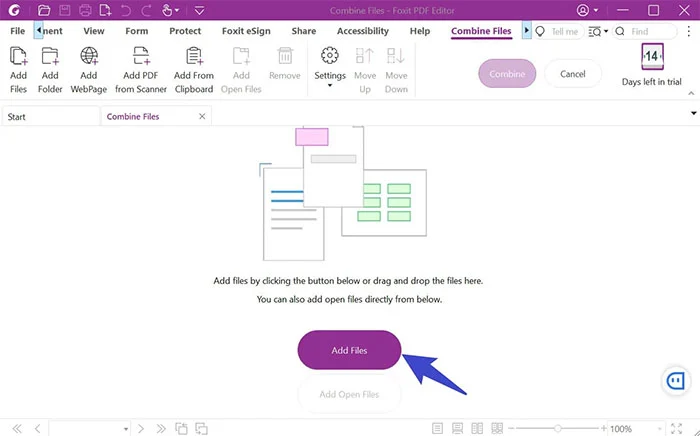 Как объединить файлы PDF с помощью Foxit PDF Reader 2
