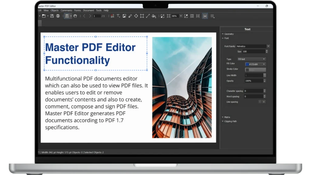 Скриншот Master PDF Editor 2
