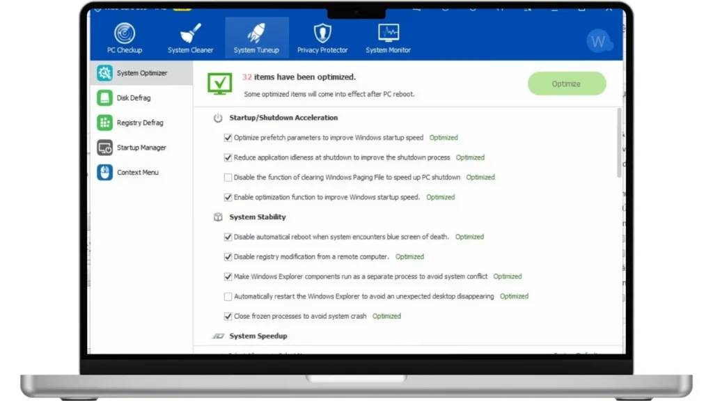 Скриншот Wise Care 365 Pro 1