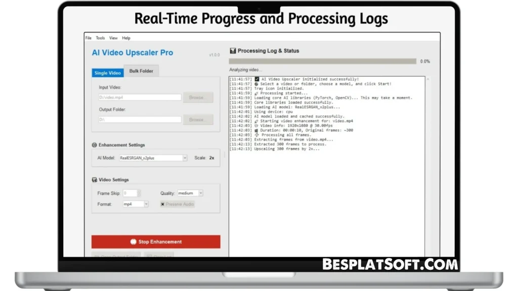 Скриншот AI Video Upscaler Pro 1 Скриншот AI Video Upscaler Pro 1