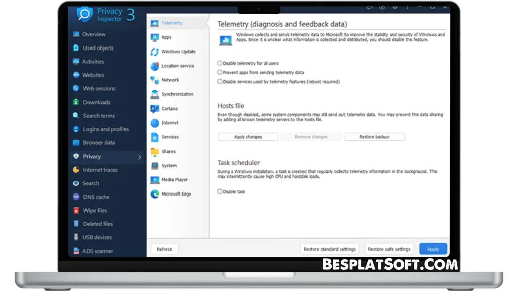Скриншот Ashampoo Privacy Inspector 1