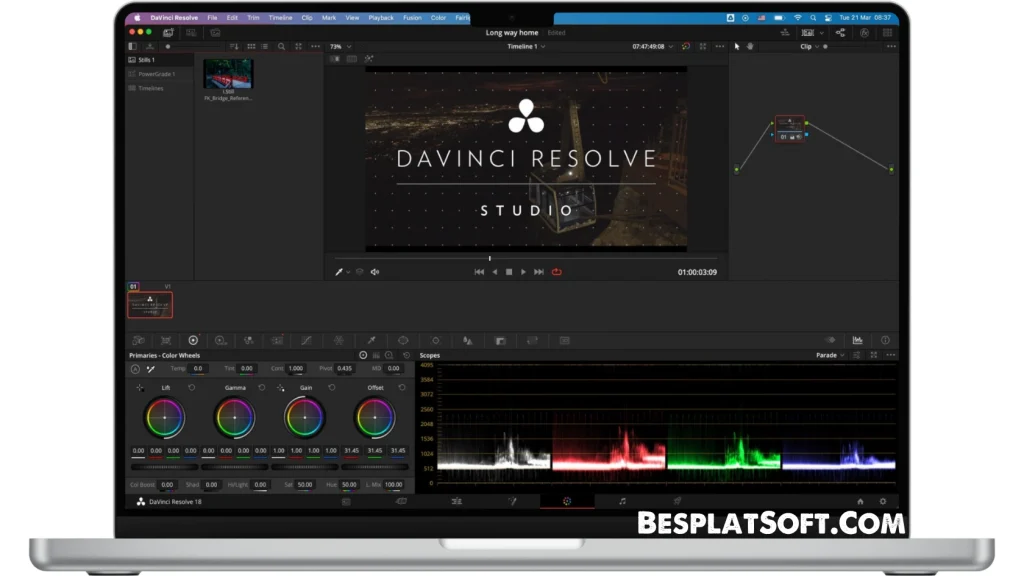 Скриншот DaVinci Resolve Studio 2 Скриншот DaVinci Resolve Studio 2