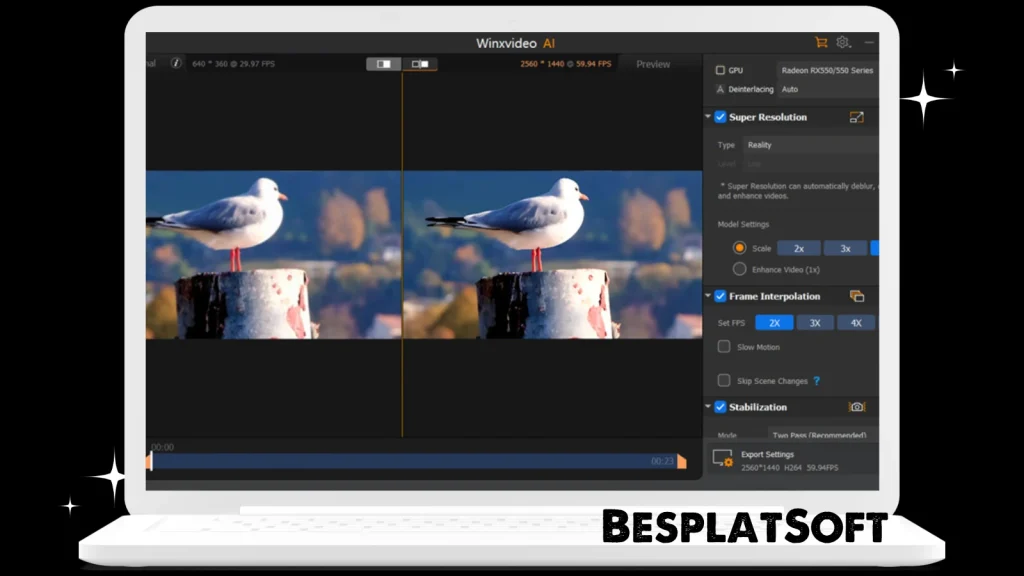 Скриншот Digiarty Winxvideo AI 1