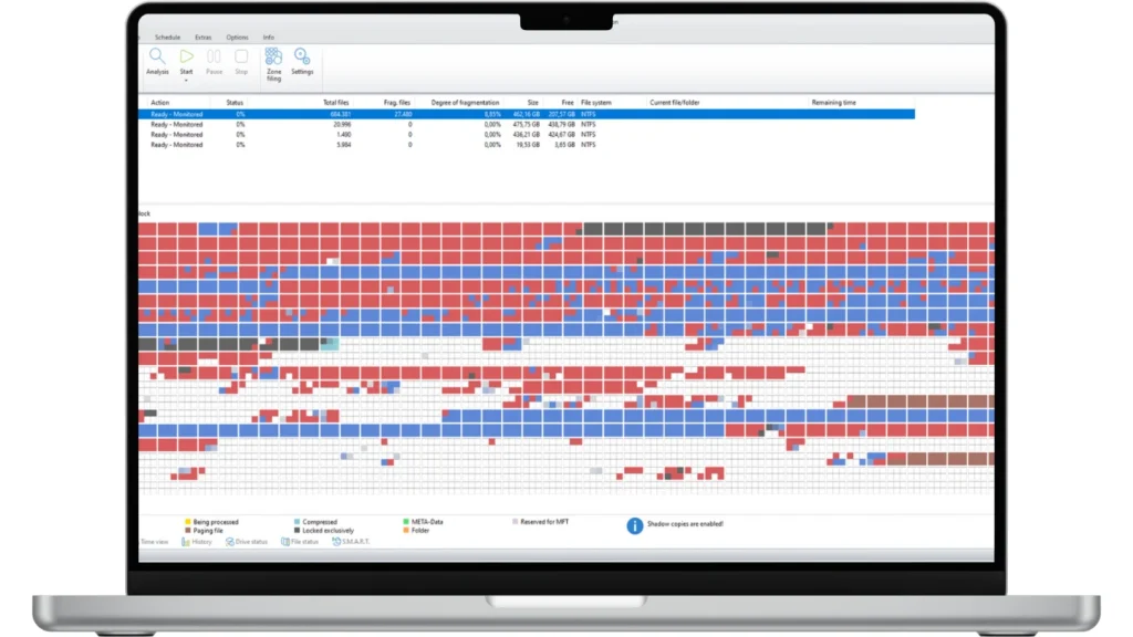 Скриншот OO Defrag Professional 2