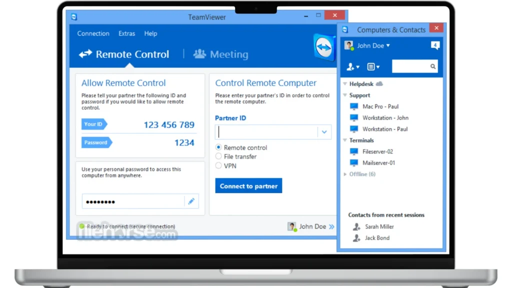 Скриншот TeamViewer 2