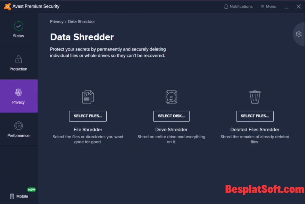 Снимок экрана Avast Premium Security Снимок экрана Avast Premium Security