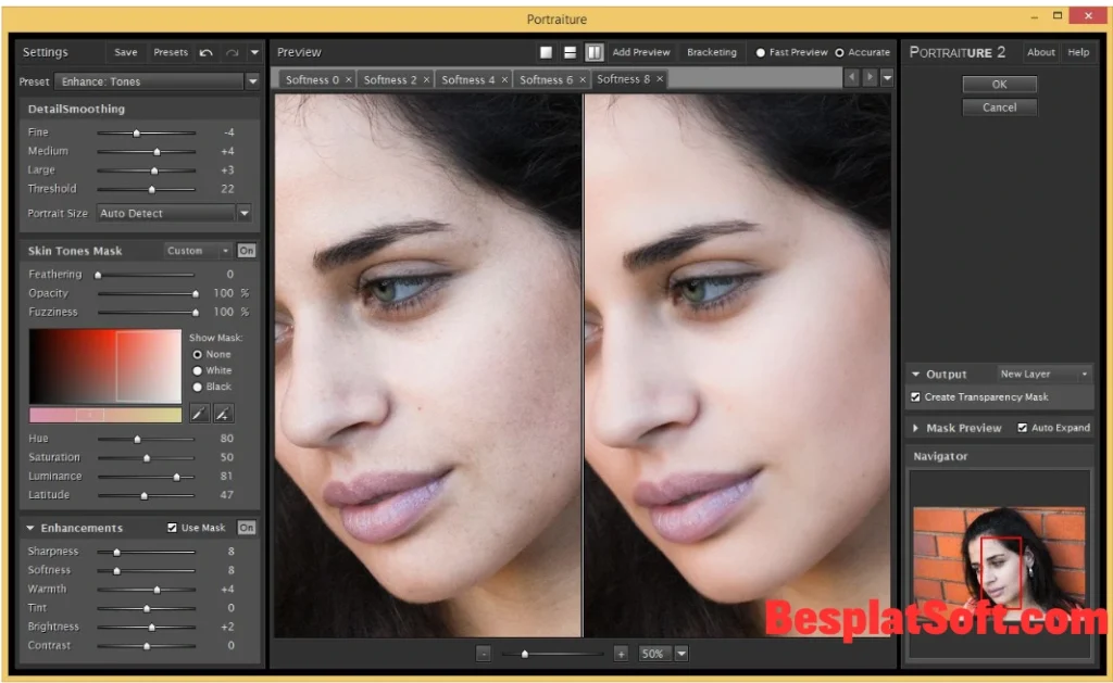Снимок экрана Imagenomic Portraiture
