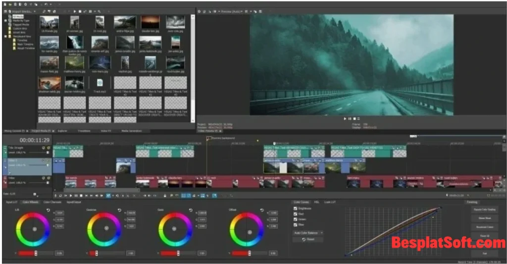 Снимок экрана MAGIX VEGAS Pro