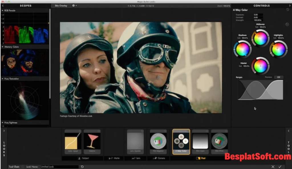 Снимок экрана Red Giant Magic Bullet Suite