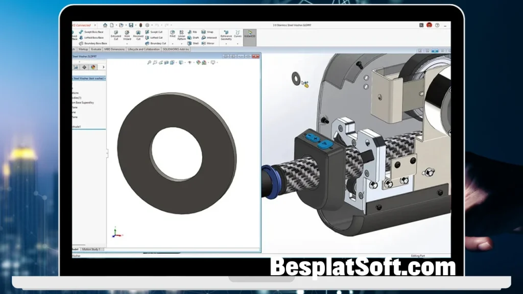 Снимок экрана SolidWorks