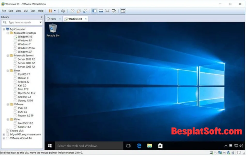 Снимок экрана VMware Workstation Pro 4 Снимок экрана VMware Workstation Pro 4