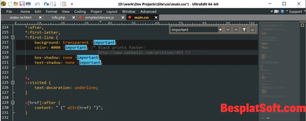 Скриншоты IDM UltraEdit Скриншоты IDM UltraEdit
