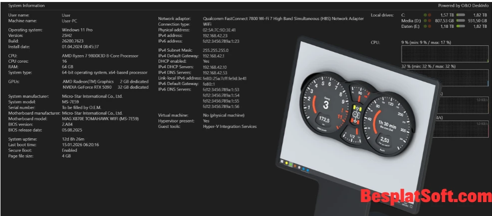 Скриншоты OO DeskInfo 2