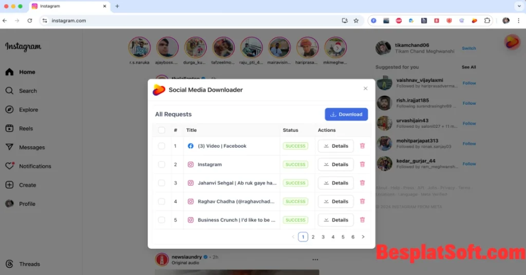Скриншоты Social Media Downloader