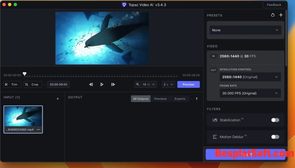 Скриншоты Topaz Video 2 Скриншоты Topaz Video 2
