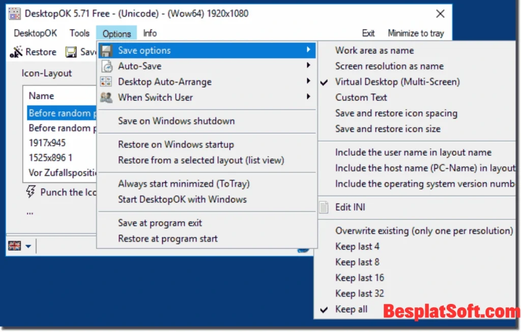 Скриншоты DesktopOK Скриншоты DesktopOK