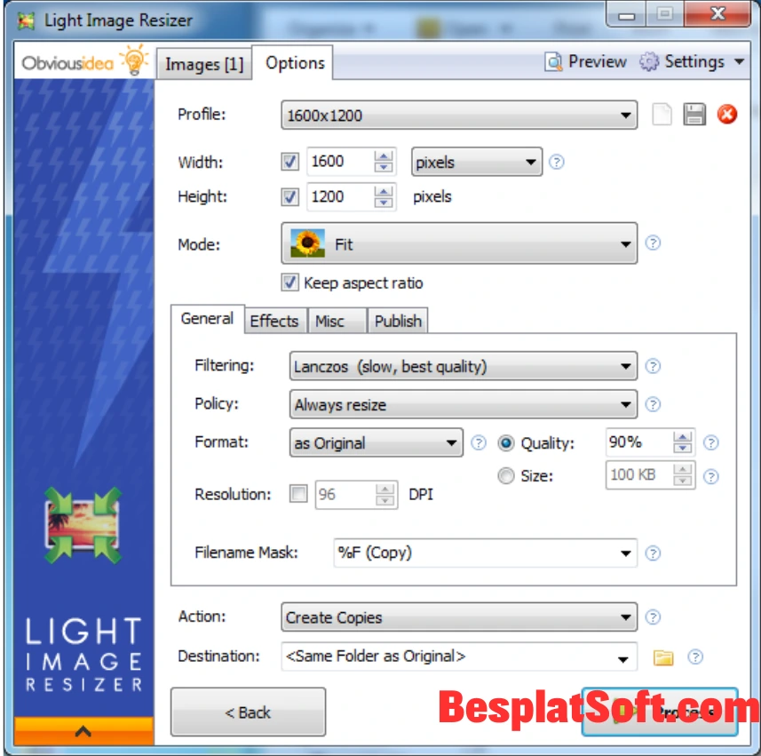 Скриншоты Light Image Resizer Скриншоты Light Image Resizer