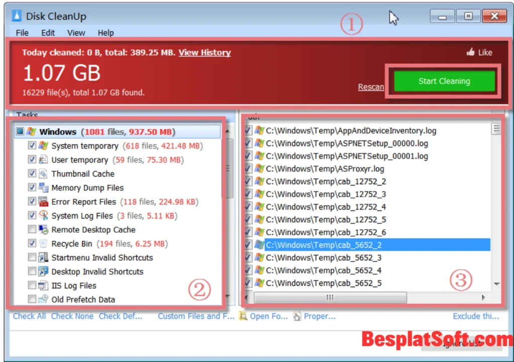 Скриншоты Glary Disk Cleaner 2 Скриншоты Glary Disk Cleaner 2